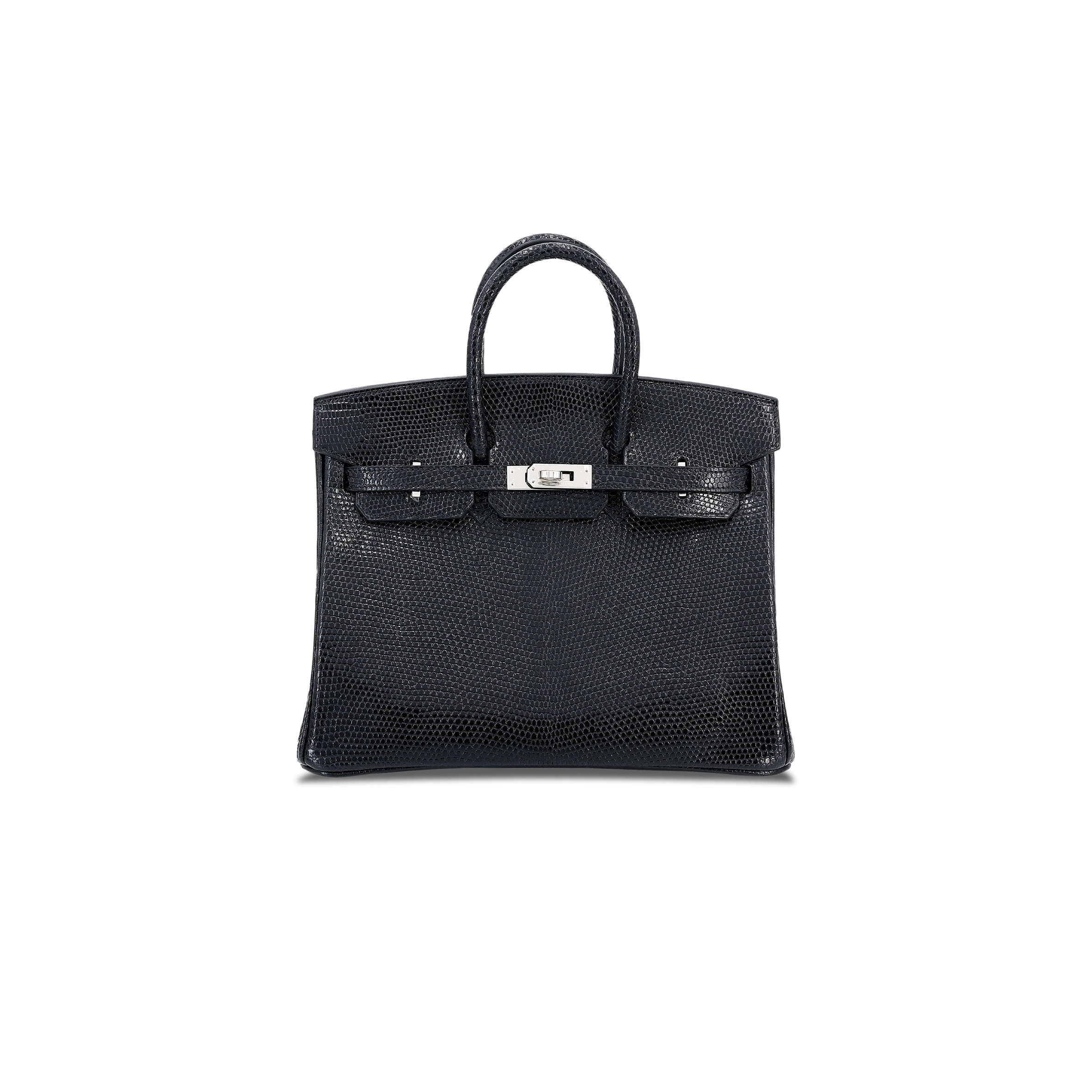 H**mes master birkin 35 lizard black silver buckle h028352ca3r (35*28*18cm)